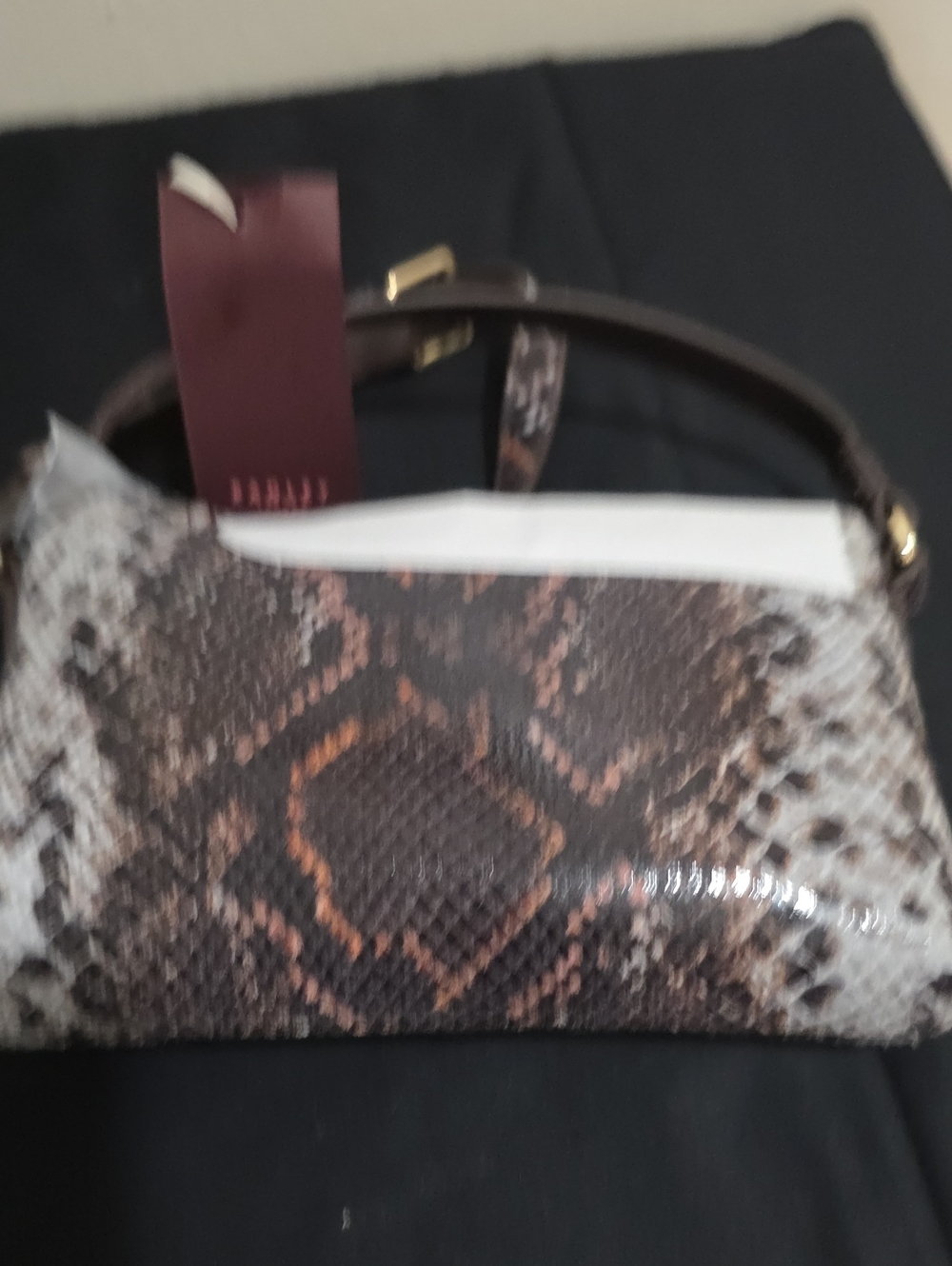 RADLEY LONDON Brown Snake-Print Shoulder Bag
